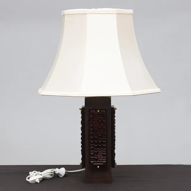 BORDSLAMPA, Ateljé Trä & Glas, Hovmantorp, 1960-/70-tal.