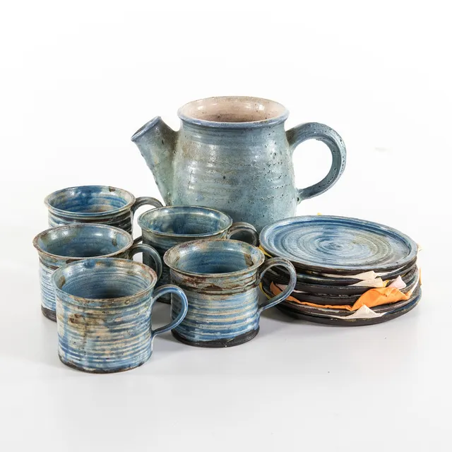 MINNI LUKANDER. TEA SET, signed Minni, Arabia 1980-tal.
