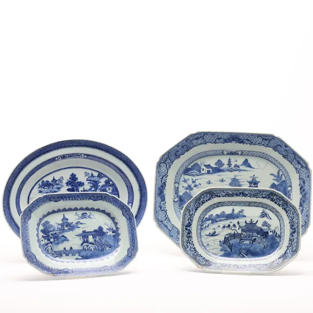 SERVERINGSFAT, 4 stycken, Kina Qianlong (1736-95), porslin.