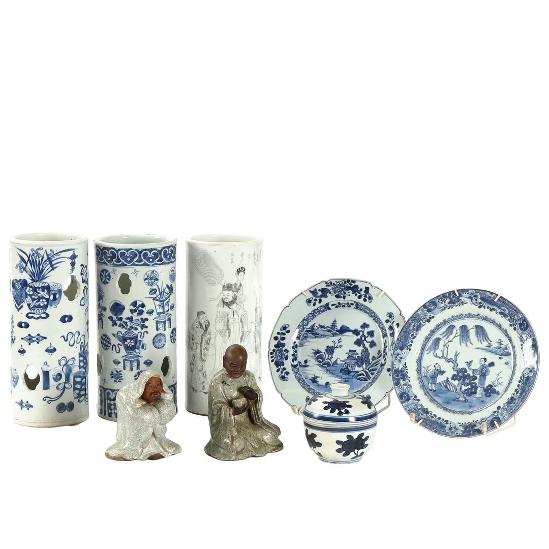 Collection of oriental / Chinese plates, hat stands, etc. 19th / 20th century. — Hobby and collectibles/Asian art — Lauritz