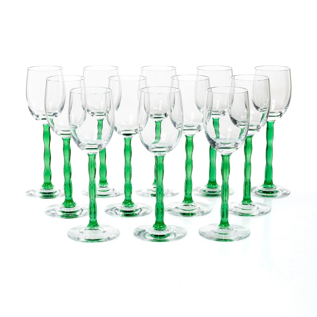 Gunnar Cyrén, vinglas, 12 st, "Nobel", Orrefors. — Design/Glas — Bukowskis