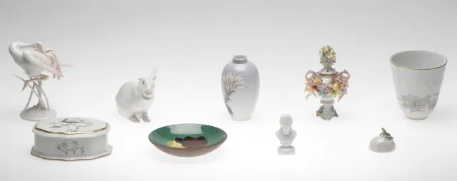 KERAMIK, 9 delar, bland annat Rosenthal, Bing & Gröndahl och Royal Copenhagen.