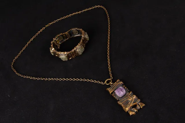 Pentti Sarpaneva. Finsk halskæde samt armbånd (2)