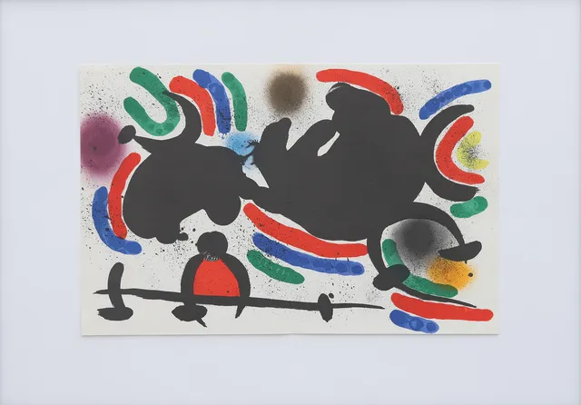 JOAN MIRÓ. Färglitografi, ur Miró Lithographe I.