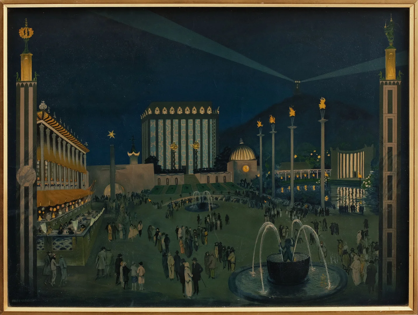 ALFRED PROESSDORF. EFTER. "Jubileumsutställningen i Göteborg 1923", grafiskt blad, signerad i trycket. — Engravings & Prints — Göteborgs Auktionsverk