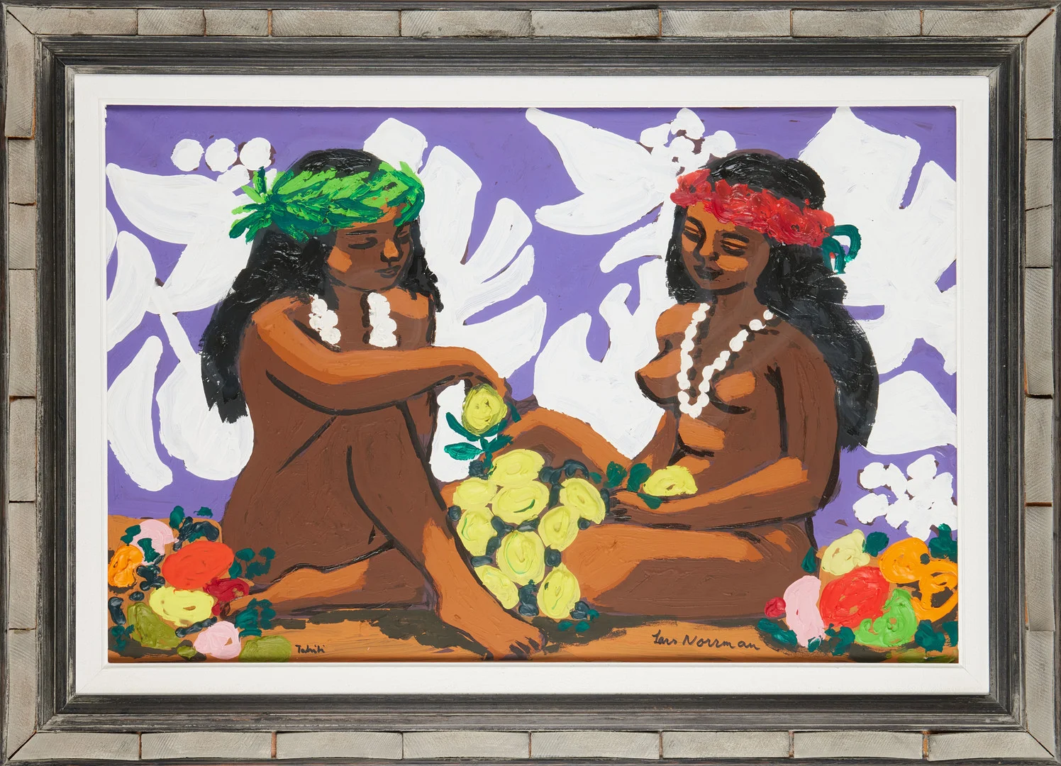 LARS NORRMAN. "Tahiti", olja på pannå, signerad Lars Norrmann. — Paintings — Stockholms Auktionsverk Magasin 5