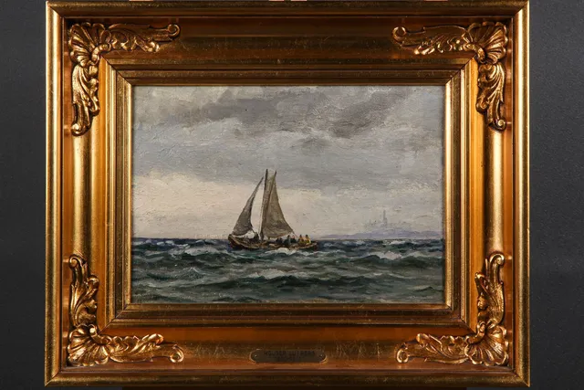 Holger Lübbers. Olie på lærred, marine