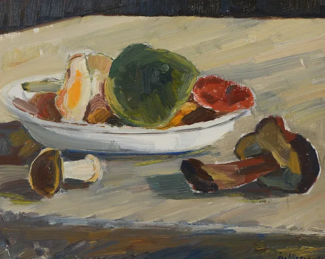 ÅKE LILJESON. Stilleben, olja på pannå, signerad.