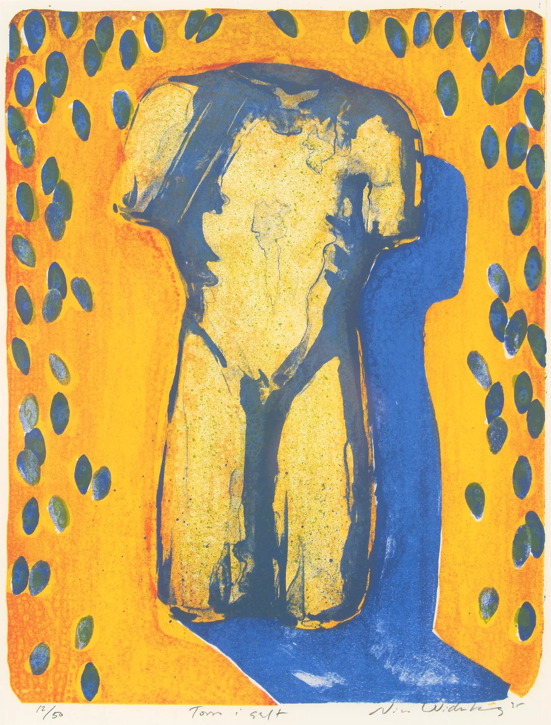 Widerberg, Nico — "Torso i gult" 1995 — Kunst/Grafikk — Blomqvist