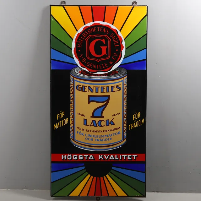 EMALJSKYLT, "Gentles 7 lack", 1930/40-tal.