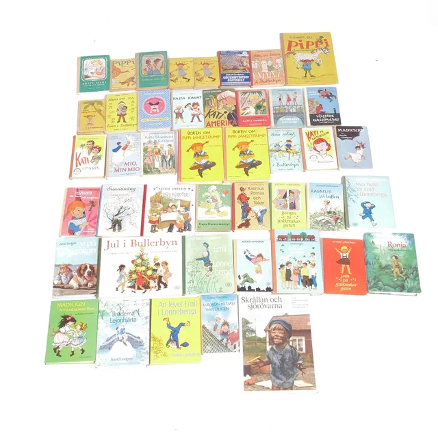 ASTRID LINDGREN. Samlade verk alla karaktärer, första upplagor, 44 böcker.