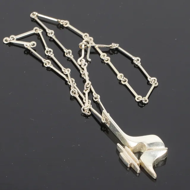 BJÖRN WECKSTRÖM. Halsband med hänge, silver, Lapponia, Finland.