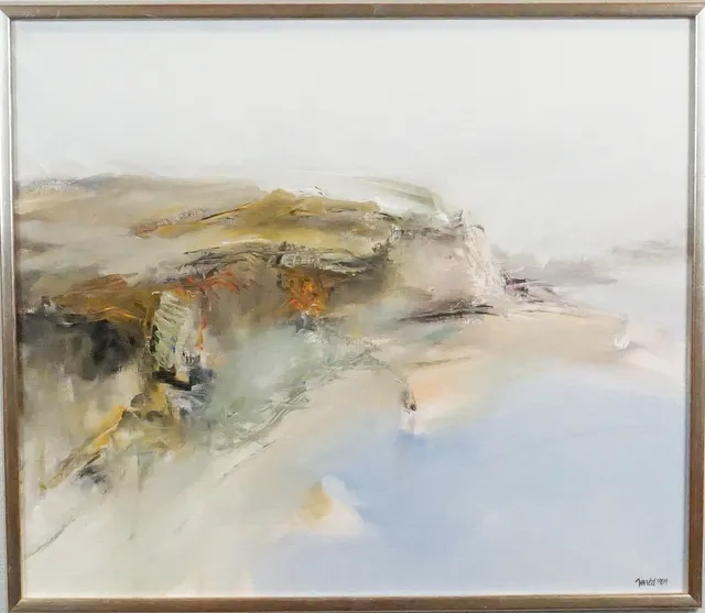 JAN ED (f. 1941), olja på duk, Kustmotiv, daterad 1989.