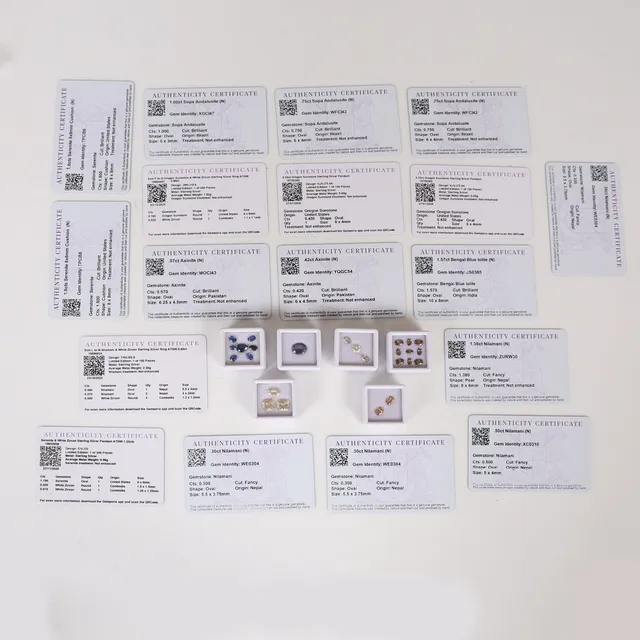 A COLLECTION OF CERTIFICATED GEMSTONES (25).