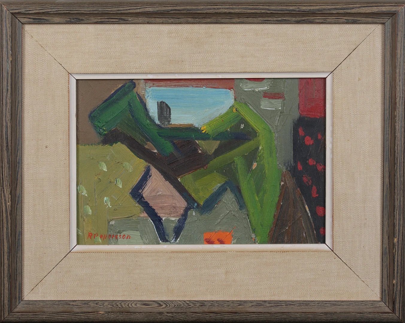 RUNE PETTERSSON. Cadcues, olja på pannå signerad. — Paintings — Stadsauktion Sundsvall