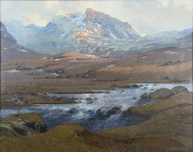 OLOF WALFRID NILSSON. Wassijaur 1919, olja på duk.