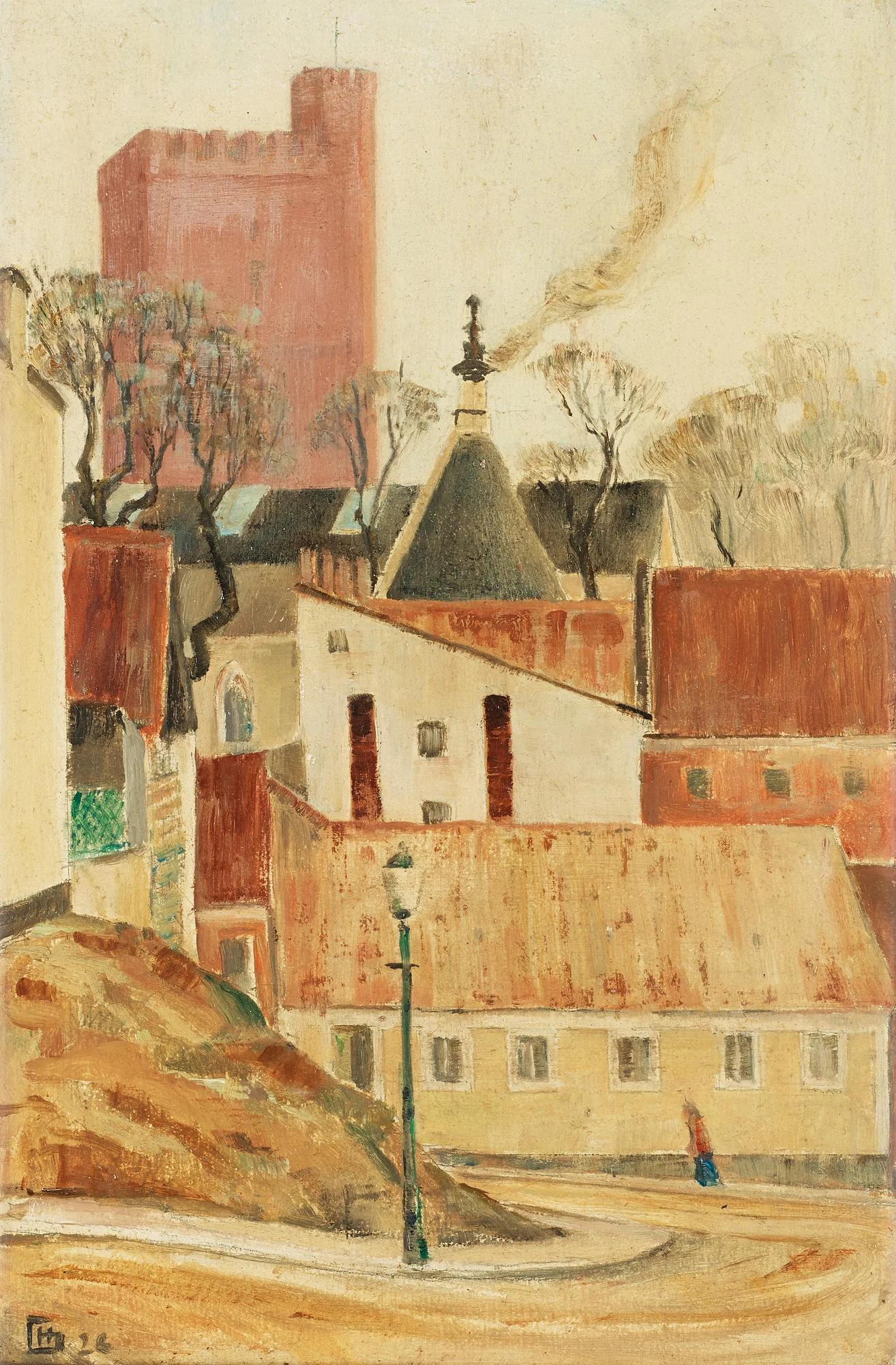Hugo Gehlin, "Bomgränden" (Motiv ifrån gamla Helsingborg). — Bukowskis
