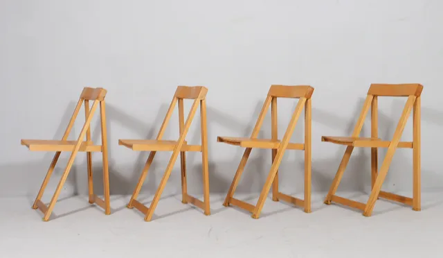 ALDO JACOBER. 4 Klappstühle von Aldo Jacober für Alberto Bazzani, Italien, 1960er Jahre.