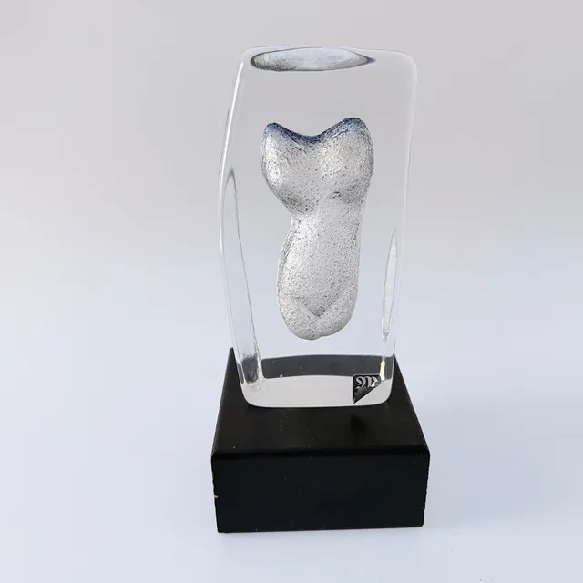 ERIKA HÖGLUND. SKULPTUR, glas, "Kvinnokropp", Målerås.