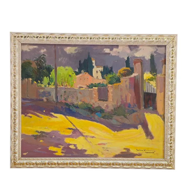 ANTONI SALA HERRERO. Riera (Alella), óleo sobrelienzo.
