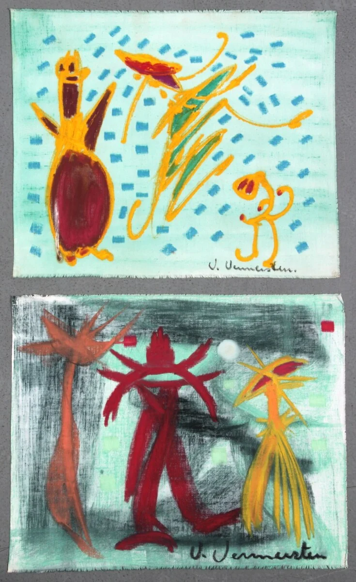 Valdemar Vennersten. To kompositioner, olie på lærred (2) — Paintings and sculptures/Other pictorial art and sculptures — Lauritz