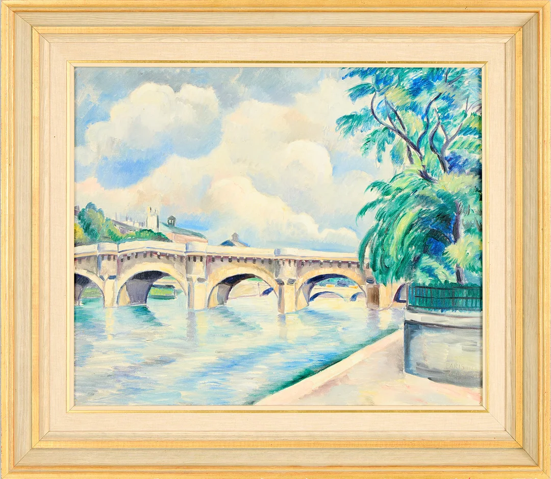 HELGE JOHANSSON. "Vid Seinen Paris". — Paintings — Uppsala Auktionskammare