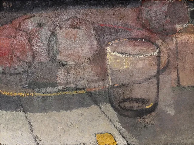 BIRGER HALLING. Stilleben, olja på pannå, signerad.