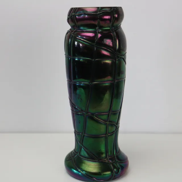 PALLME KÖNIG & HABEL JUGENDSTIL GLAS VASE.