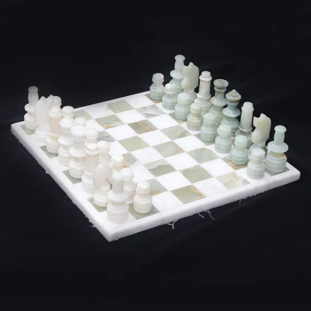 SCHACK, med pjäser, onyx, 1900-tal.