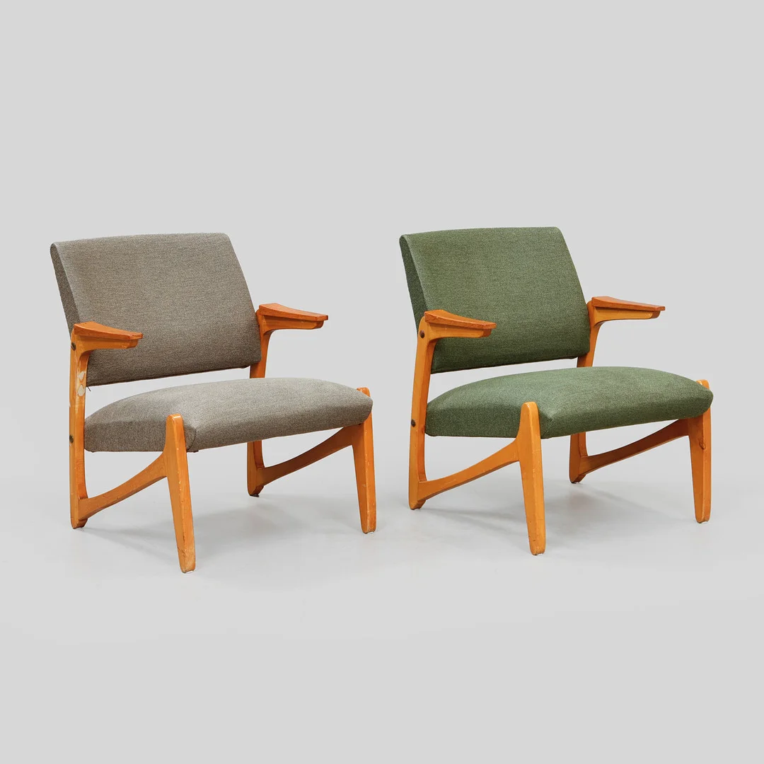 BENGT RUDA. TILLSKRIVEN. Fåtöljer, ett par, "Konvoj", IKEA, 1950/60-tal. — Armchairs & Chairs — Göteborgs Auktionsverk