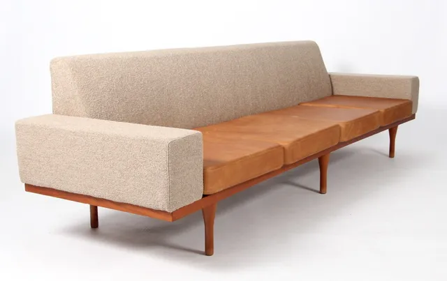 Illum Wikkelsø. Four-seater sofa, Model 50-4, teak