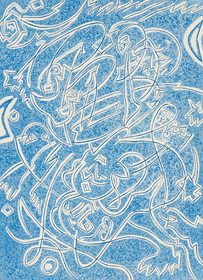 ANDRÉ MASSON (FRANKRIKE, 1896-1987). ”Les Demeures d´´Hypnos”, signerad och numrerad 41/99, färgetsning. — Engravings & Prints — Crafoord Auktioner Stockholm