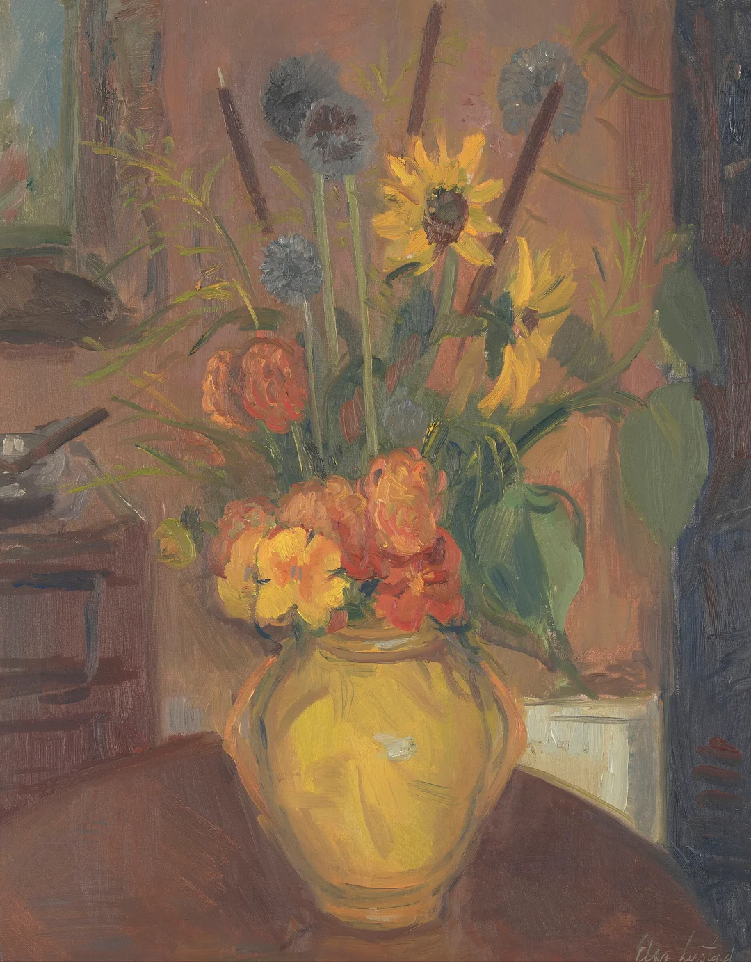 Lystad, Elsa — Blomster i vase — Kunst/Maleri — Blomqvist