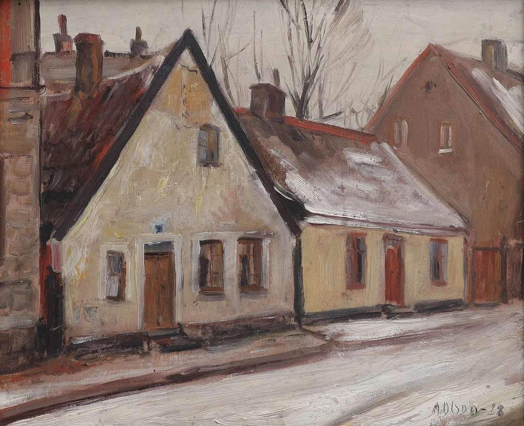 ANDERS OLSON (1880-1955). "STÅLBROGATAN", 1928. — Paintings — Crafoord Auktioner Lund