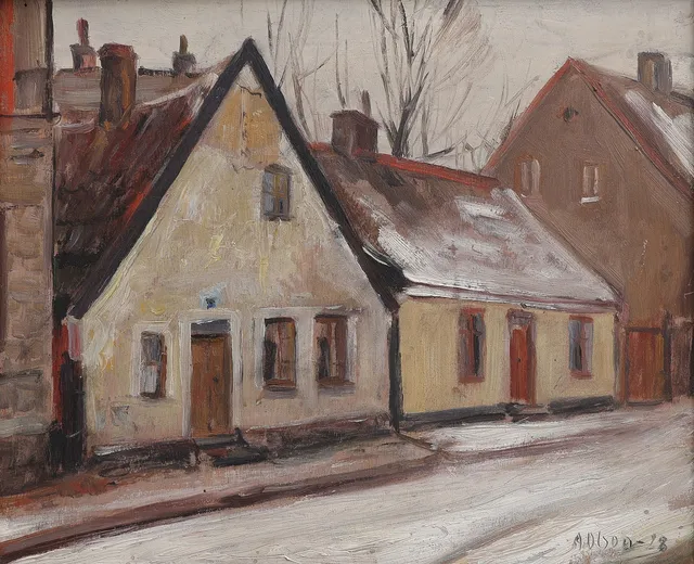 ANDERS OLSON (1880-1955). "STÅLBROGATAN", 1928.