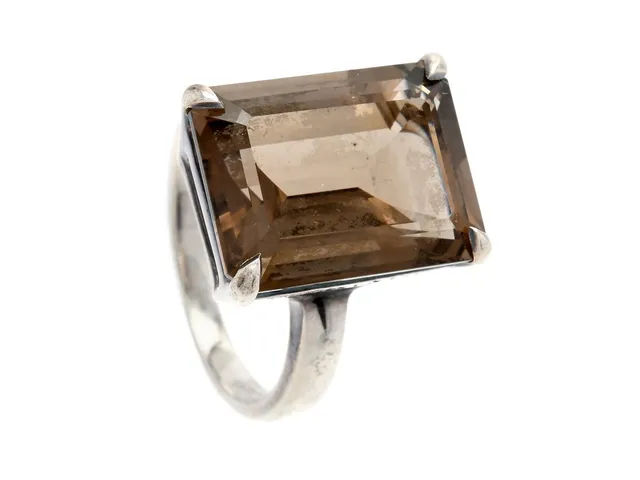 TIFFANY & CO, ring, sterlingsilver, rökkvarts, stl 16,5 mm, vikt 6,0 g, originaletui.