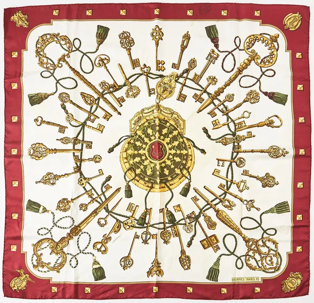 HERMÈS, "Les Clefs", scarf.