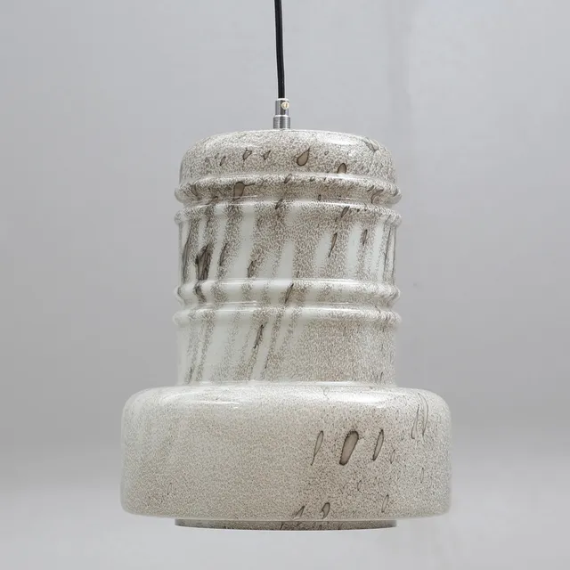 TAKLAMPA, "Top Hat", opak glas, Adeeni Design, Tyskland, 1970-tal.
