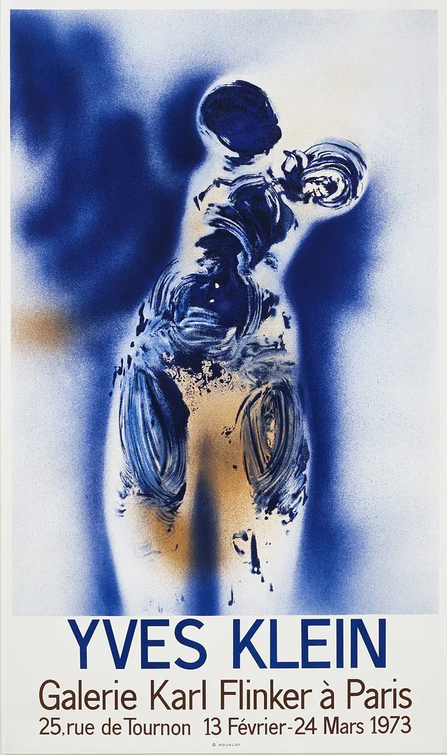 YVES KLEIN (Frankrike, 1928-1962) (efter), "Yves Klein" (Galerie Karl Flinker Exhibition Poster), färglitografi 1973.