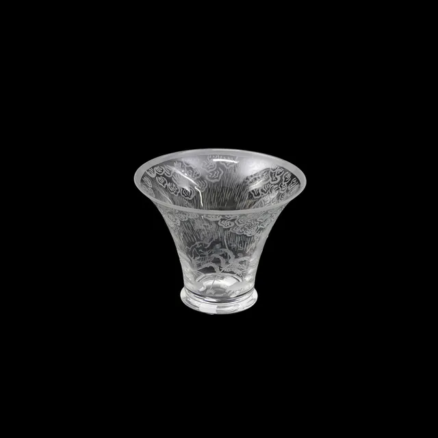 EDWARD HALD. SKÅL,glas, Orrefors, Åskväder, signerad.