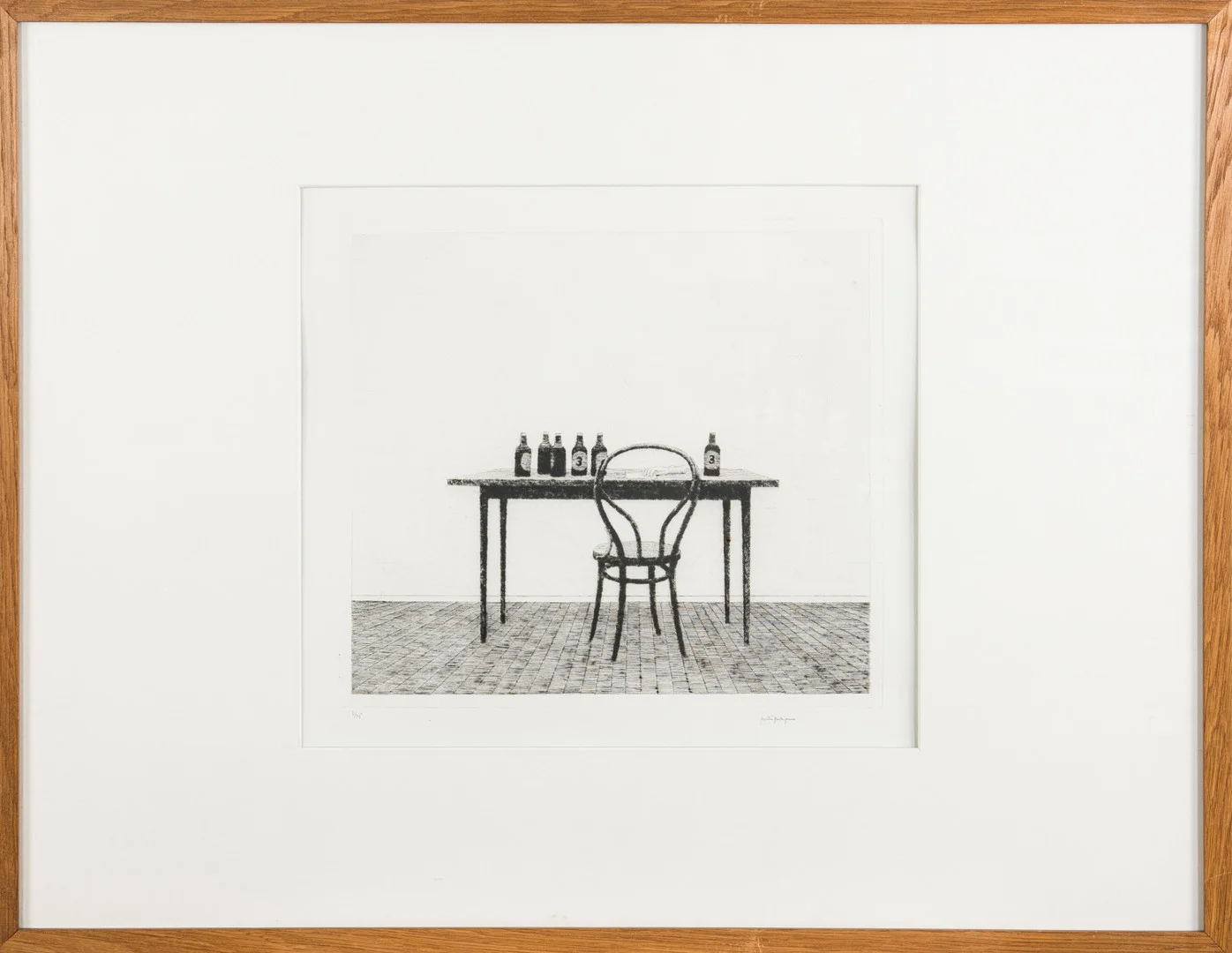 PENTTI KASKIPURO. "Mellanöl" (1969), signerad, torrnålsetsning, 3/25. — Engravings & Prints — Stockholms Auktionsverk Helsinki