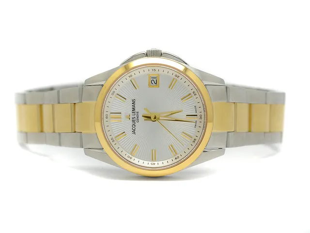JACQUES LEMANS, Tempora, Ref nr. G-190G, damur, 30 mm, bicolour, quartz, mineralglas, datum, originallänk, viklås, ca 2009.