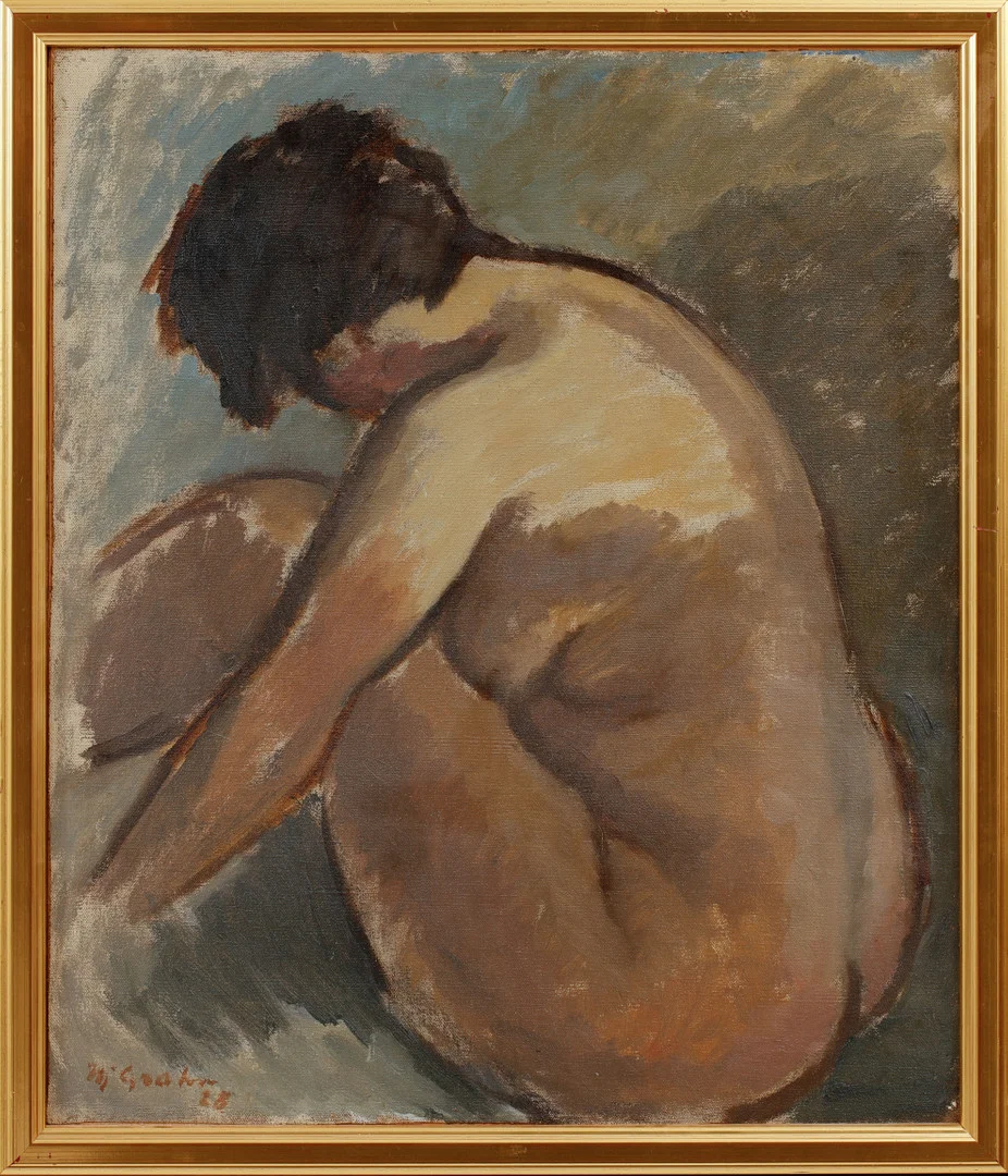 HJALMAR GRAHN. "Naket", olja på duk, uppfodrad, signerad och daterad. — Paintings — Göteborgs Auktionsverk