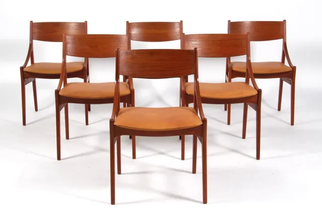 Vestervig Eriksen. A set of six chairs in teak (6)