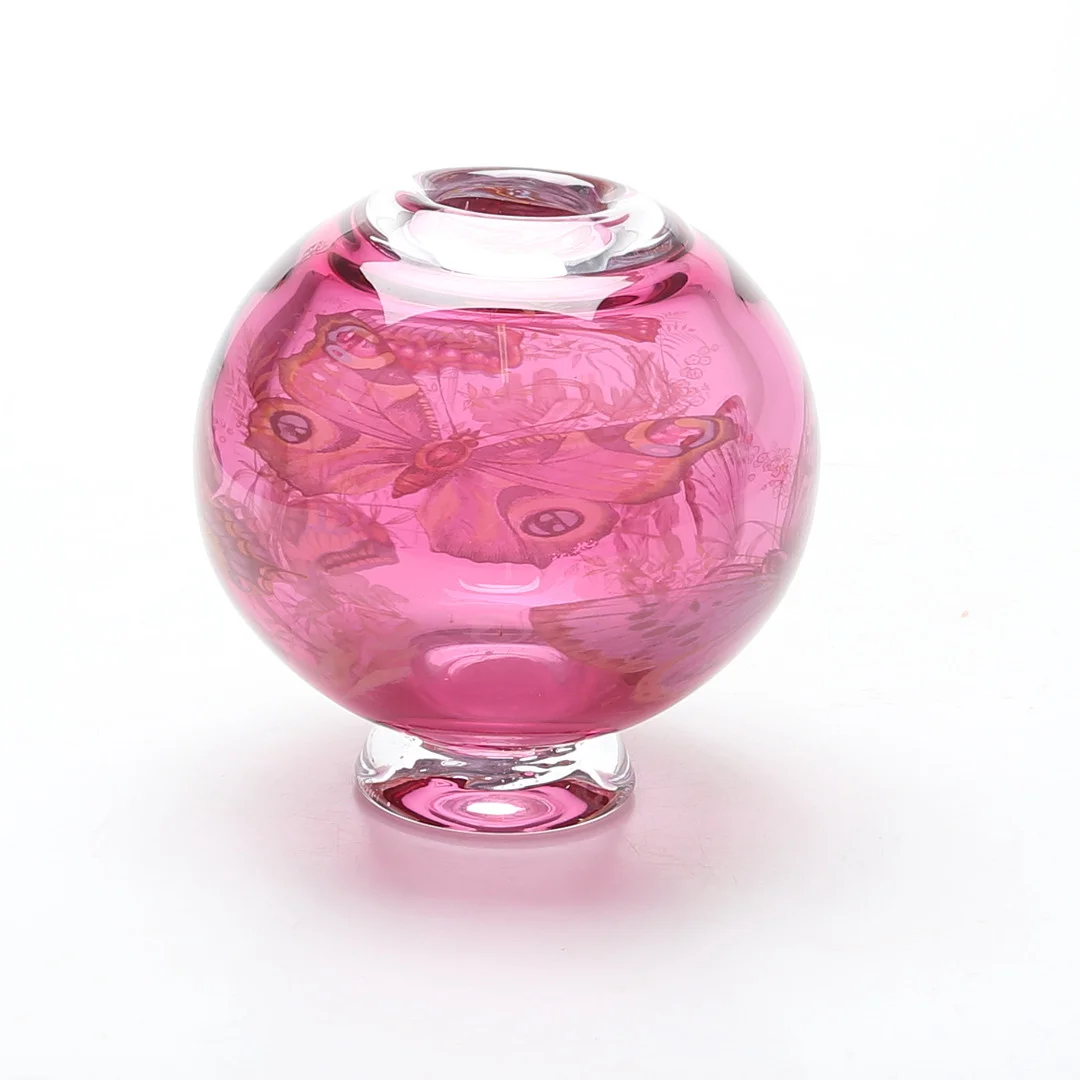 ROBERT OLDERGAARDEN. VAS, glas "Purple dream" graal, unik, signerad, modern. — Art glass — Kalmar Auktionsverk