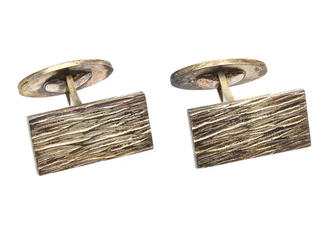 MANSCHETTKNAPPAR, sterlingsilver, Atelier Borgila Stockholm 1966, vikt 17 g.