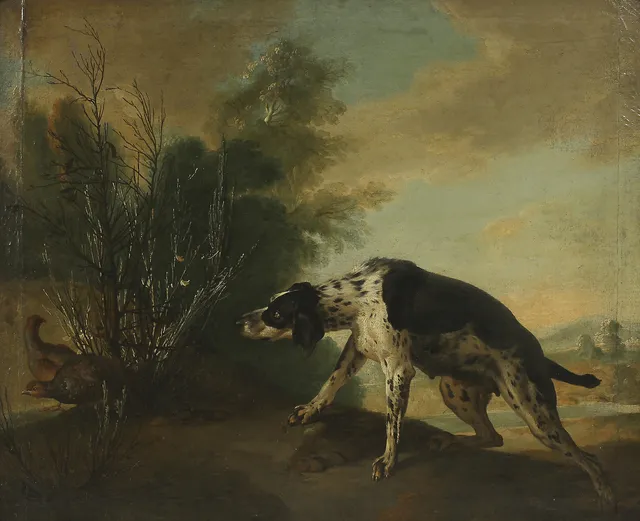OKÄND KONSTNÄR. Olja på duk, efter Jean Baptiste Oudry, 17/1800-tal.