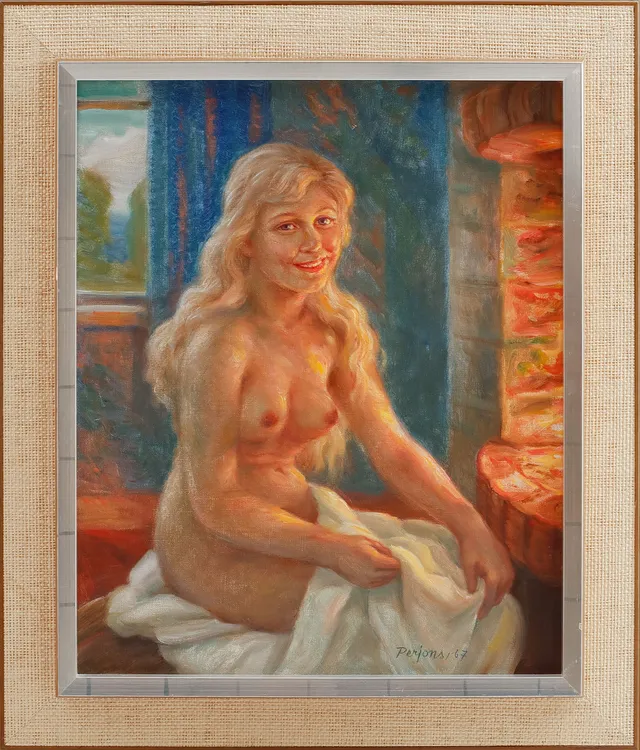PER HILDING PERJONS. Modell, olja på duk, signerad och daterad 67.