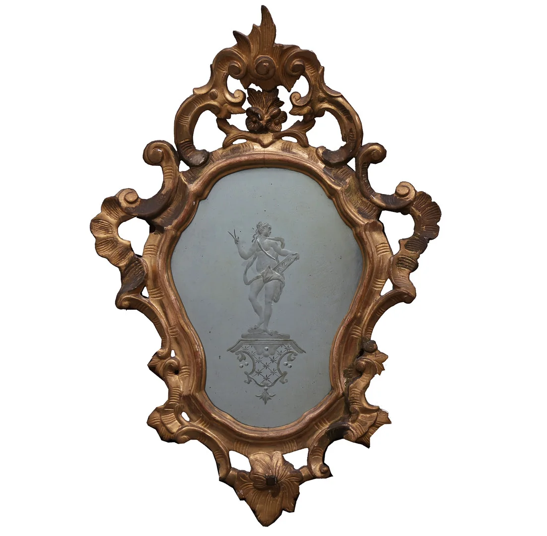Two Charles III ornamental mirrors in carved and gilt wood, third quarter of the 18th Century. — Mirrors — Balclis