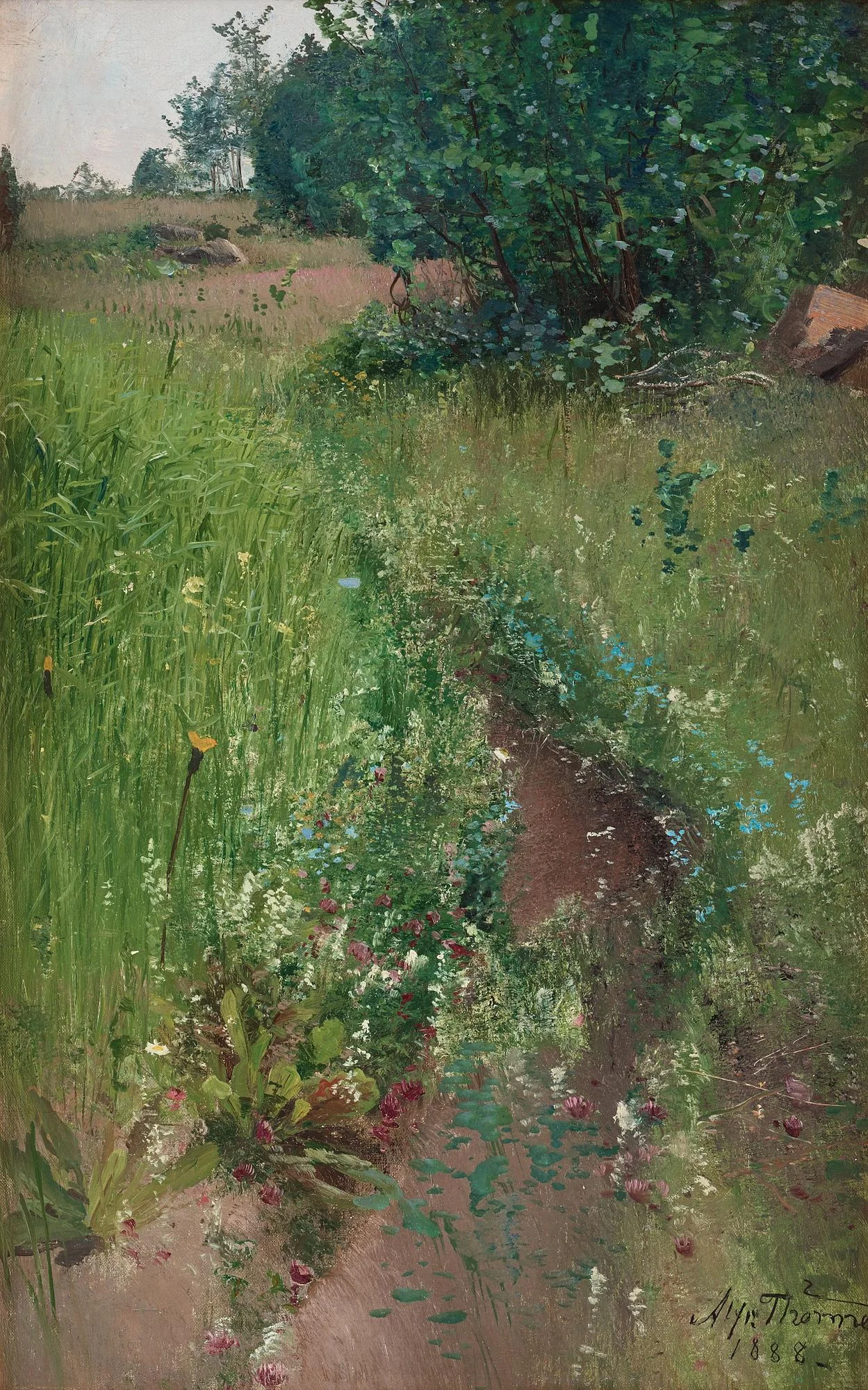 Alfred Thörne, Blommande sommaräng. — Bukowskis